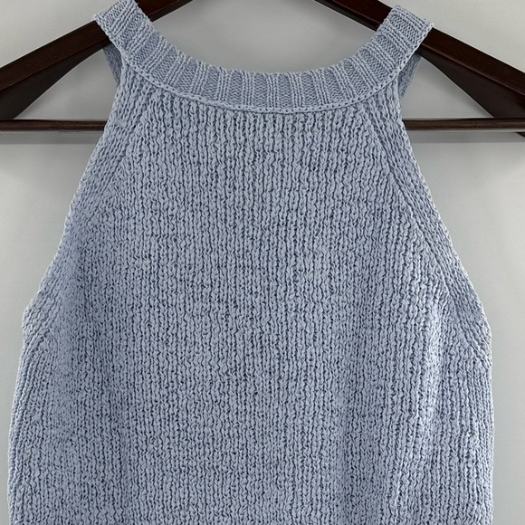 J.Crew Point Sur Knit Tank Top Blue Cotton Blend Sleeveless Sweater Size Small - Picture 4 of 8